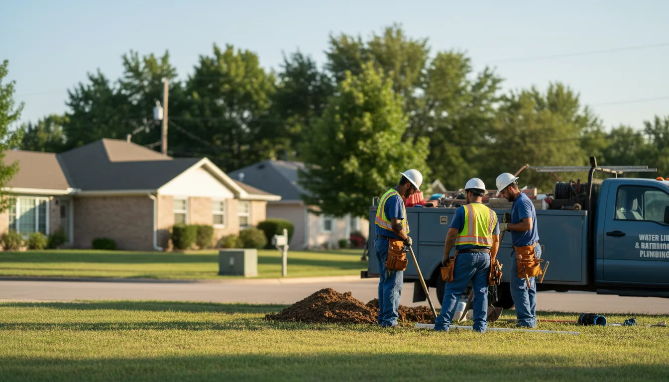 Residential water line and bathroom plumbing service in Randolph, AL